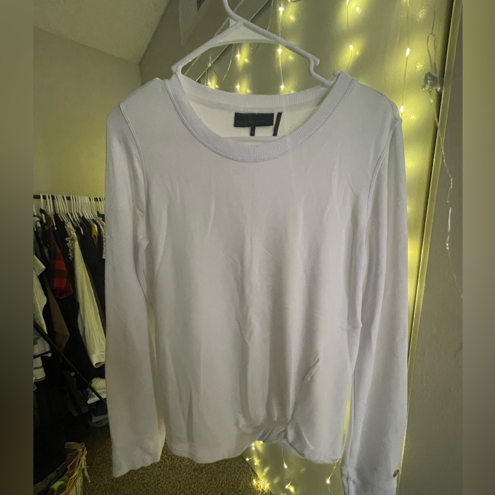 Donnakaran Long Sleeve White Top